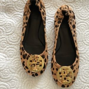 TORY BURCH REVA BALLET HAIRCALF PRISCILLA FLAT